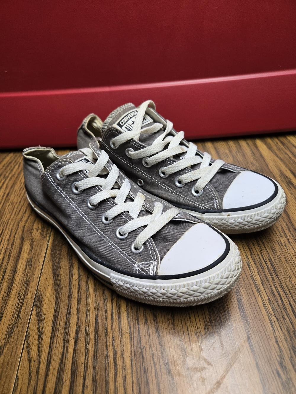 Converse Gray Low Top Canvas Sneakers